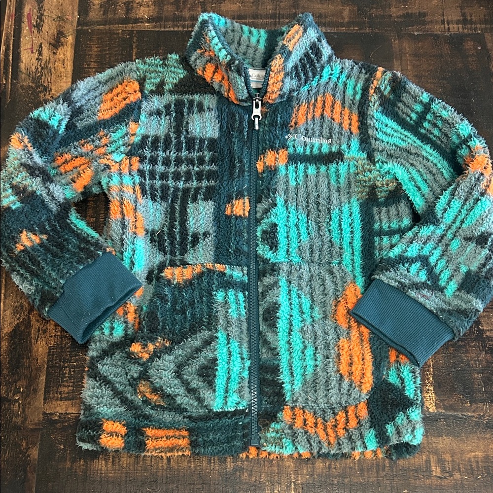 Columbia Colorful Patterned Fleece Jacket